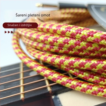Kabel za gitaru 6,5 mm audio, muški–muški, ravni i kutni priključci, kabel s redukcijom buke za električnu gitaru i bas, razne specifikacije