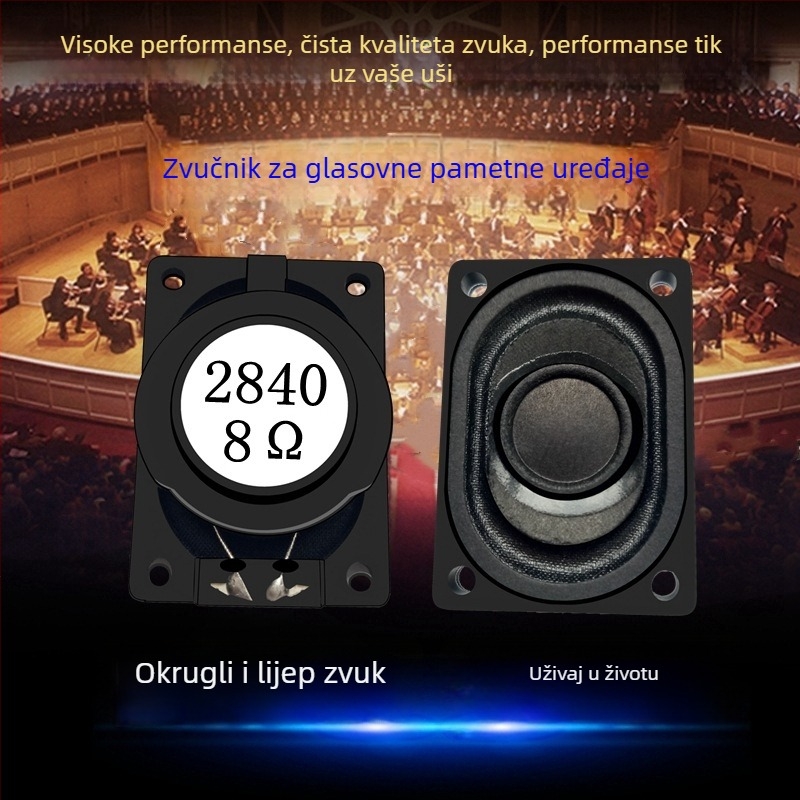 ERQU 2840 Ultra-tanki zvučnik, 8 Ω, 3 W, koaksijalni, puni opseg za prijenosna računala i digitalne uređaje