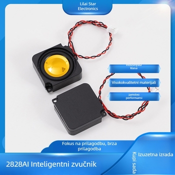 2828AI inteligentan zvučnik s prepoznavanjem glasa, zvučnik s punim rasponom frekvencija, akustična komora, 4Ω, 2W, multimediški zvučnik za reklamu