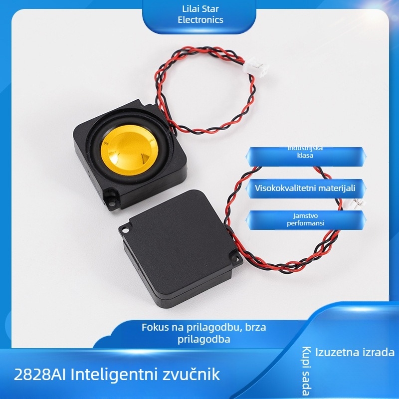 2828AI inteligentan zvučnik s prepoznavanjem glasa, zvučnik s punim rasponom frekvencija, akustična komora, 4Ω, 2W, multimediški zvučnik za reklamu