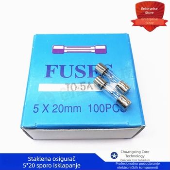Staklena sigurnosna cijev 5×20 mm T8A, 8A, 250V, slow-blow, visoka kvaliteta