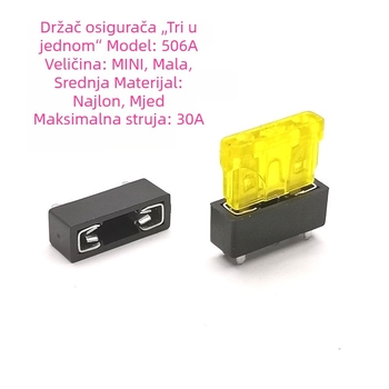 Z-506A 3-u-1 srednji držač osigurača, tip umetanja, za automobilsku elektroniku