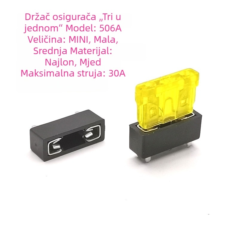 Z-506A 3-u-1 srednji držač osigurača, tip umetanja, za automobilsku elektroniku
