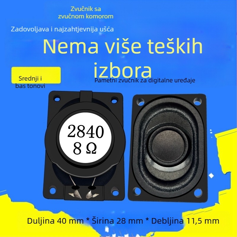Jinggeyuan 2840 Ultra-tanki 8Ω 3W zvučnik za notebook s punim rasponom AI digitalni