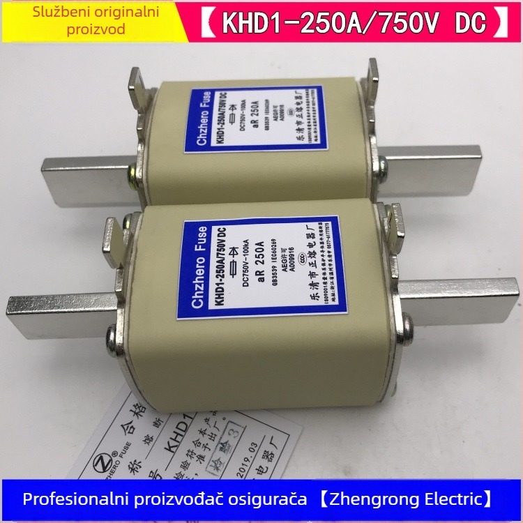 KHD1 DC osigurač, 35A, 40A, 45A, 50A, 63A, 80A, 750V DC, brzo djelujući