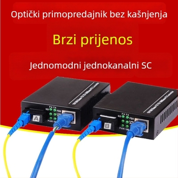 Gigabitni optički transiver, jednovlakni, za mrežni kabel, do udaljenosti 3–100 km, par fotoelektričnih konvertera