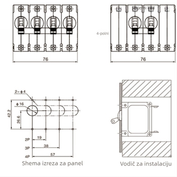 Prilagođeni hidraulični prekidač kruga s VDE hidromagnetnom zaštitom od preopterećenja za generatore