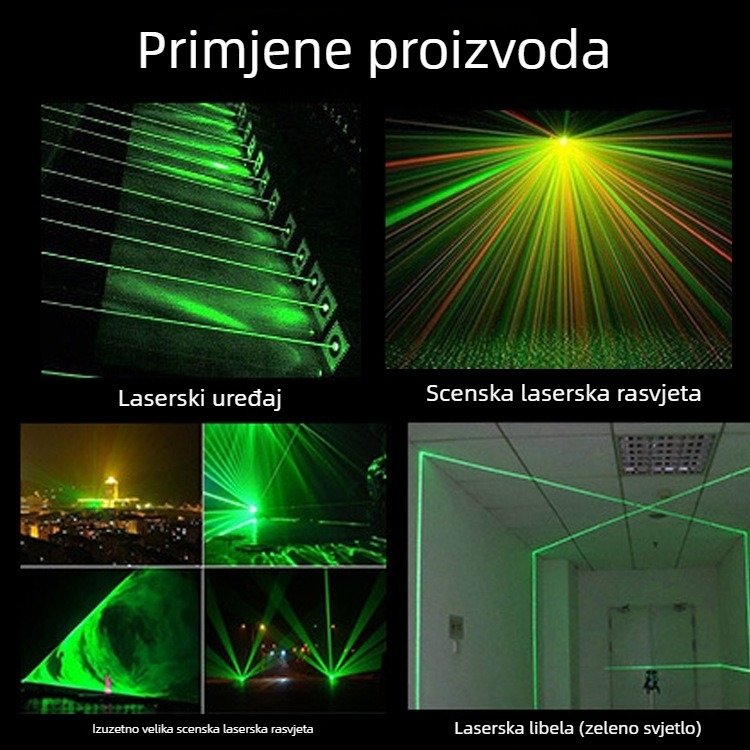 532 nm zeleni laserski modul za ambijentalno osvjetljenje, svjetlo zvijezdnog neba, pozornice osvjetljenje, modul laserske glave