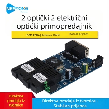 ZX-BS22-PCBA jednomodni optički transceiver, 2 optička porta i 2 električna porta, do 20 km, PCBA ploča