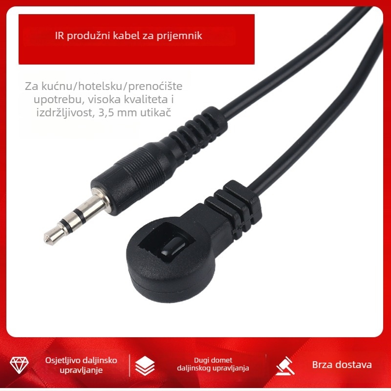 Proširena linija IR prijemnika za set-top box, IR signal daljinskog upravljanja, duljina 1,5 m, 3,5 mm sučelje