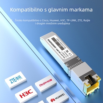LIANGUO 10G SFP+ modul s RJ45 mrežnim portom i optičkim sučeljem, kompatibilan s TP-Link prekidačima