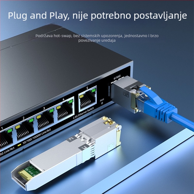 LIANGUO 10G SFP+ modul s RJ45 mrežnim portom i optičkim sučeljem, kompatibilan s TP-Link prekidačima