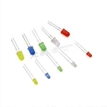 Set LED perlica, 200 kom, LED dioda 3 mm i 5 mm, 5 boja (crvena, zelena, plava, žuta, bijela)