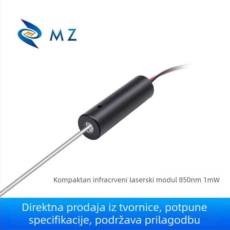 Kompaktni infracrveni laserski modul visoke stabilnosti, 850 nm, 1 mW, za precizno ciljanje i pozicioniranje