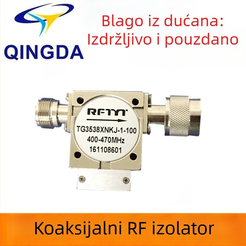 Koaksijalni izolator s dvostrukim spojem za 400–430 MHz, UHF RF/mikrovalne komponente za emitiranje i televiziju