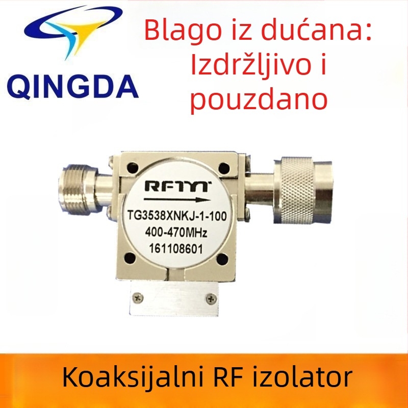 Koaksijalni izolator s dvostrukim spojem za 400–430 MHz, UHF RF/mikrovalne komponente za emitiranje i televiziju