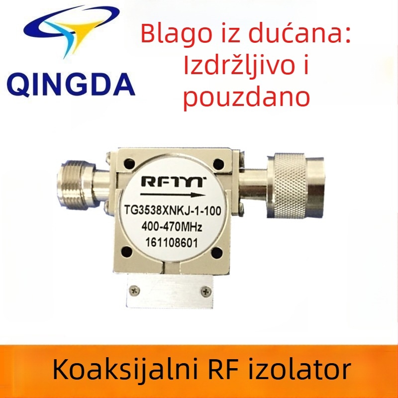 Koaksijalni izolator s dvostrukim spojem za 400–430 MHz, UHF RF/mikrovalne komponente za emitiranje i televiziju