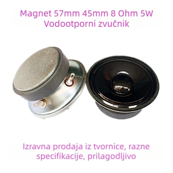 Vodootporan visokotonac, 2,25 inča, 8 Ω, 5 W, crni okvir, zatvoren zvučnik