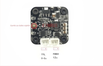 Laserski modul 12–24V, 500 mW (0,5 W), plavi 405 nm laser za graviranje, TTL PWM
