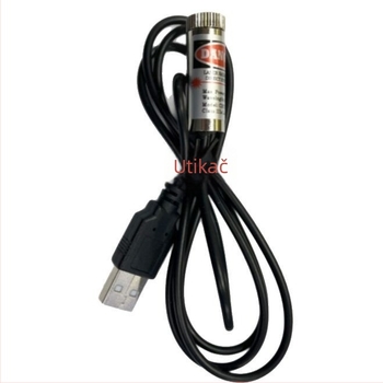 12 mm laserski modul s USB priključkom, glava laserske točke, crvena, podesiva, laserski za pozicioniranje