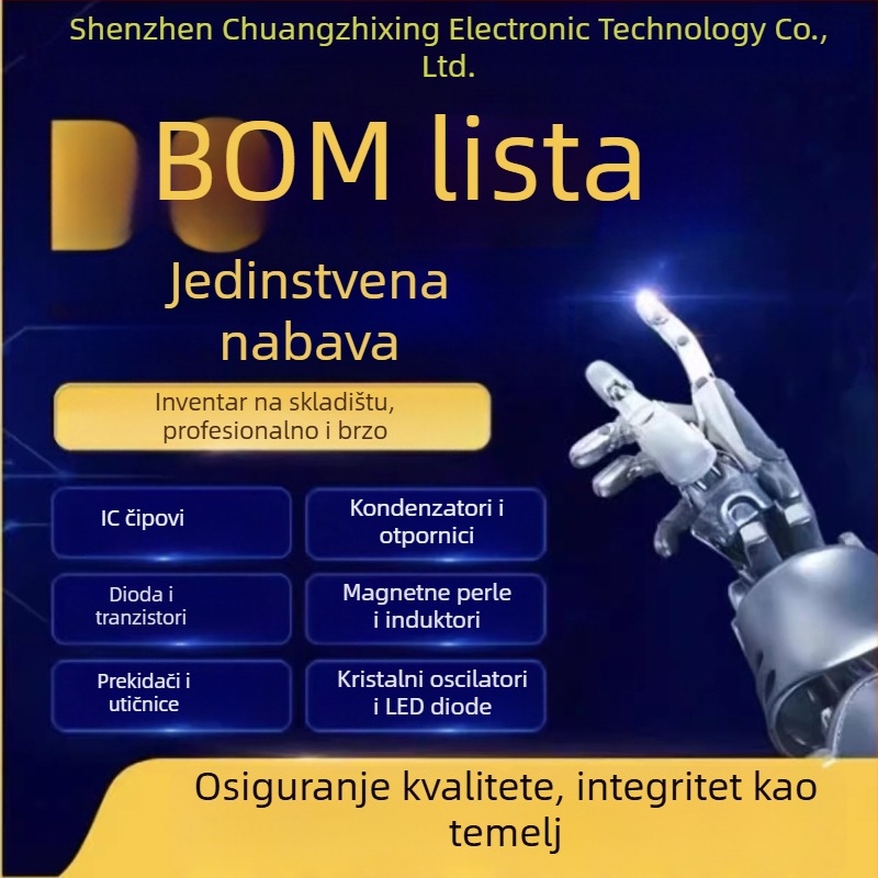 Jednostavan izbor elektroničkih komponenti: otpori, kondenzatori, diode, tranzistori, MOSFET-ovi, integrirani sklopovi