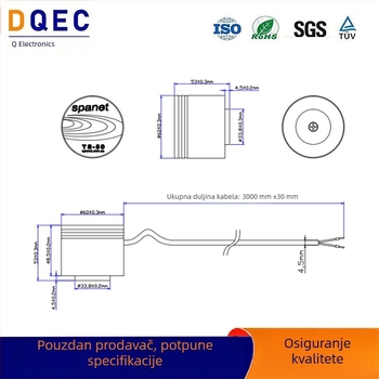 Bluetooth vodootporni zvučnik za kupaonicu, 60 mm, vibracija i rezonancija