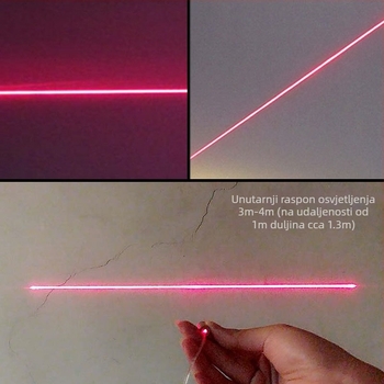 Laser modul s glavom crvene točkice, križasti pozicionirajući signal, 650 nm, 5 mW, napajanje 3-12 V