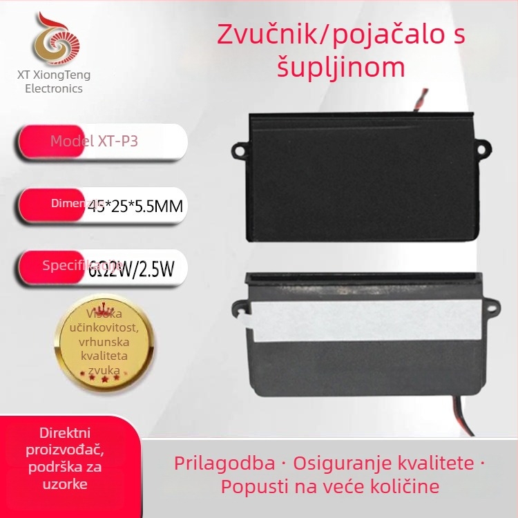 Izuzetno tanak zvučnik s punim rasponom za digitalne prikaze, AI pametan uređaj, bočni izlaz 2W