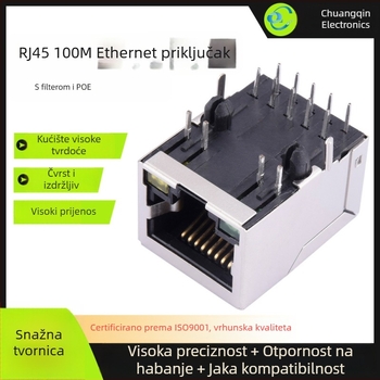 RJ45 mrežno utičnica s filtrom, POE napajanje i transformator za RJ45 priključak
