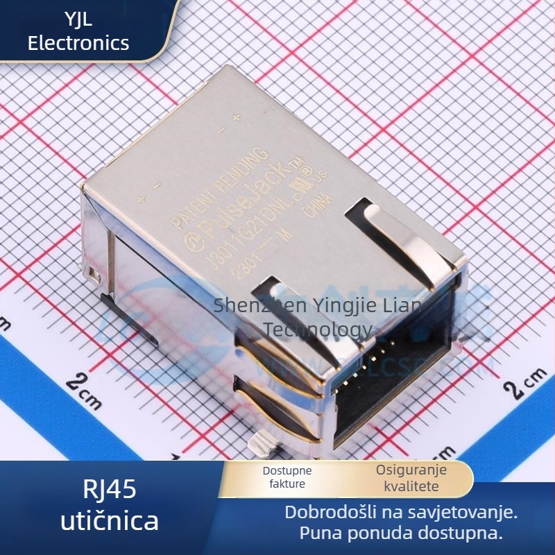 J3011G21DNL RJ45 Ethernet utičnica, 8P/8C, sa štitnim LED filtra-transformatorom
