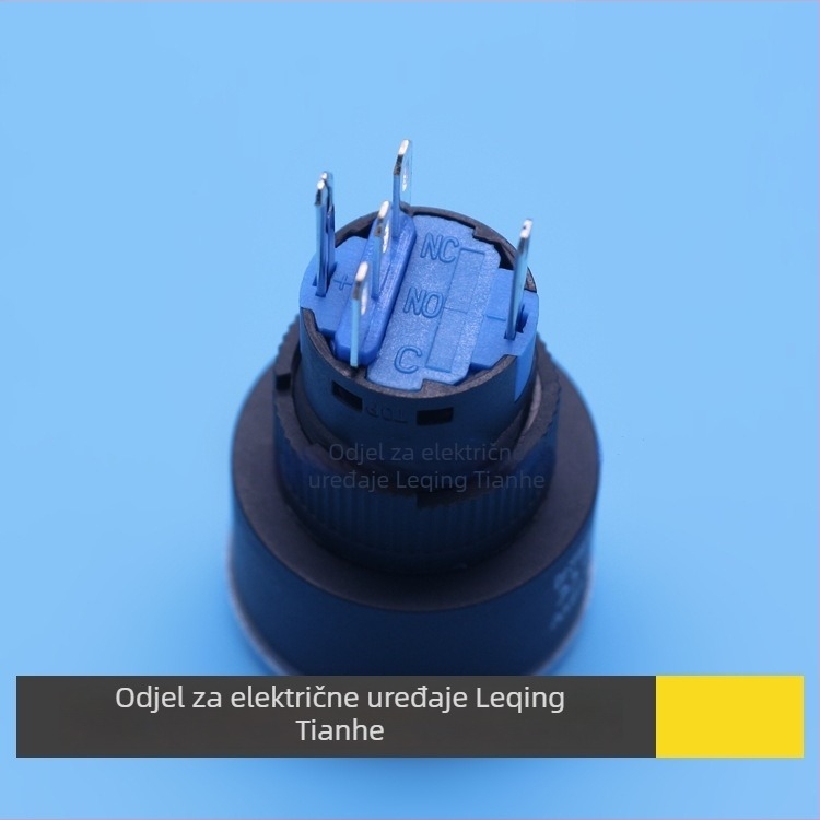 Yijia YJ-LA16W LED gumbasti prekidač, automatsko vraćanje i zaključavanje, 24–220 V, promjer 22 mm