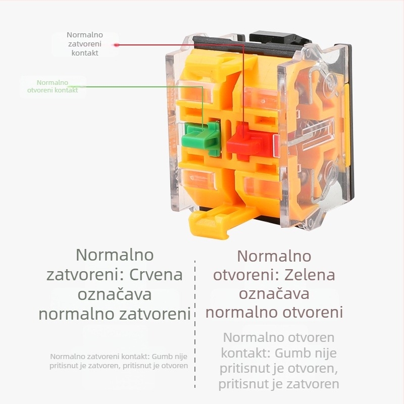LA38P-11ZS hitni rotacijski gumb prekidač, promjer 22 mm