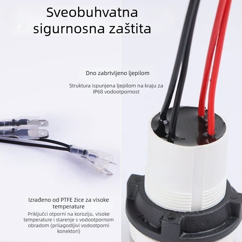 Vodootporni gumbasti prekidač za plinski štednjak s automatskim paljenjem i osvjetljenjem, prednji prsten 22/30 mm, IP68, CE