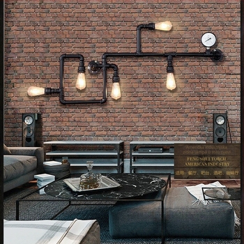 Zidna lampa od željeza, retro loft industrijski stil, dekorativne vodovodne cijevi, za hodnik ili kafić/bar