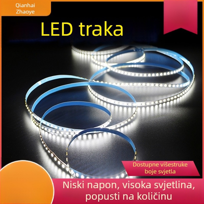 RGB LED trak za garderobe i vitrine, niskonaponsko fleksibilno osvjetljenje u neon stilu, 10 m rola