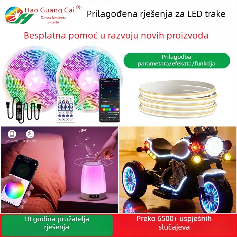 Sveobuhvatno rješenje LED trake po mjeri — 2835/5050 RGB silikon fleksibilne trake