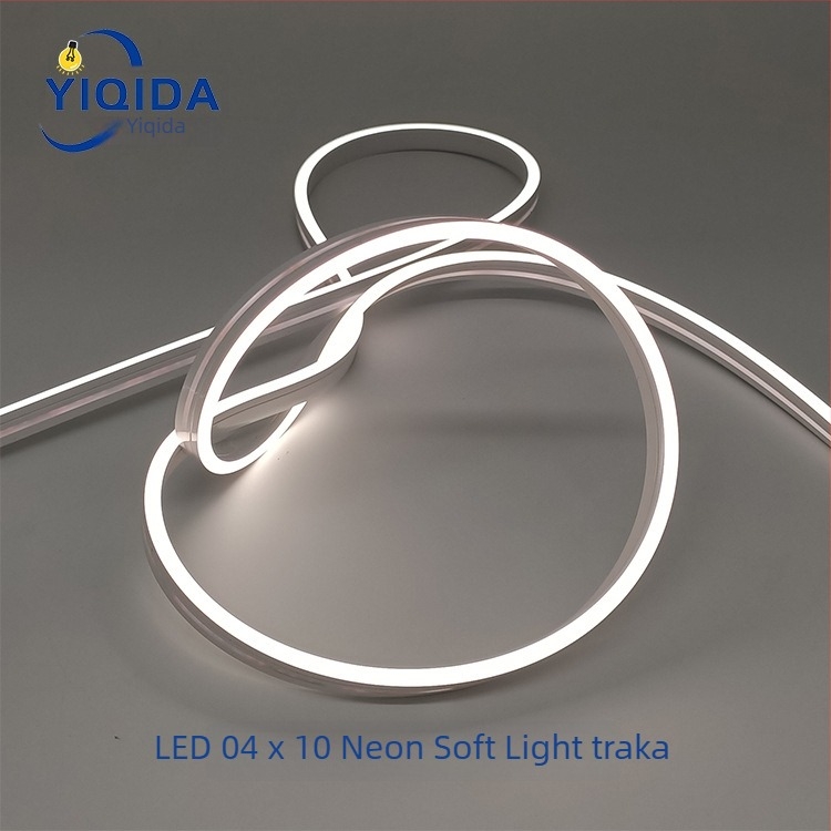 Silicij LED traka 0410 s kućištem, 12V/24V, vodootporna, samoljepljiva, ugrađena u linearni žlijeb, klipsa, dimmabilna