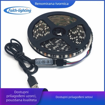 Prilagođena 5V 5050RGB LED traka s epoksi premazom, Bluetooth upravljanje putem aplikacije, za garderobu i viseću postelju