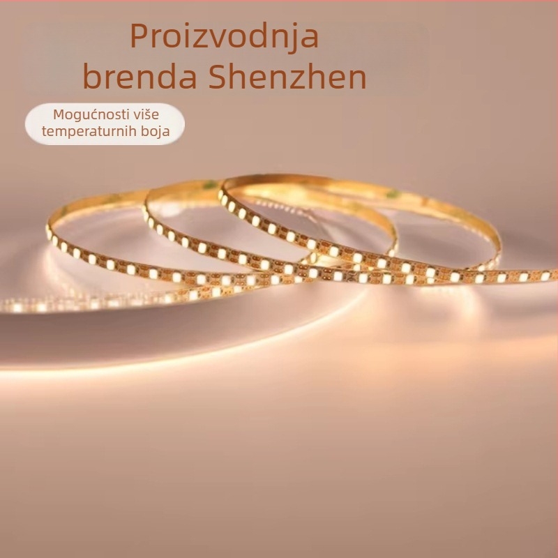 LED traka 2835, širina 5 mm, jednobojna, može se rezati po LED-u, 12V, 120 LED-a, 120° kut snopa, osvjetljenje ormarića i izložbenih ploča
