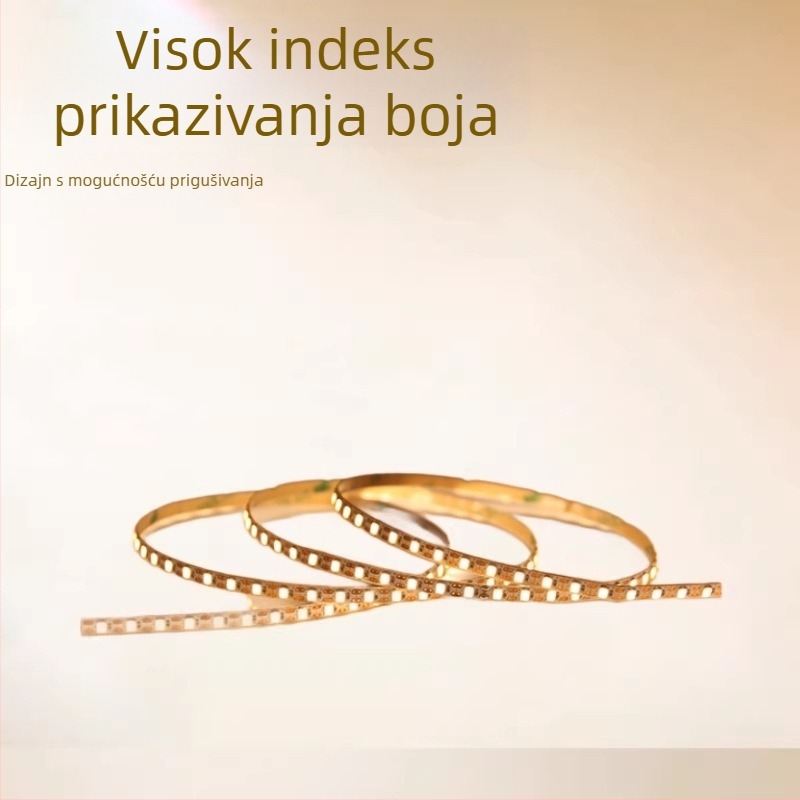 LED traka 2835, širina 5 mm, jednobojna, može se rezati po LED-u, 12V, 120 LED-a, 120° kut snopa, osvjetljenje ormarića i izložbenih ploča