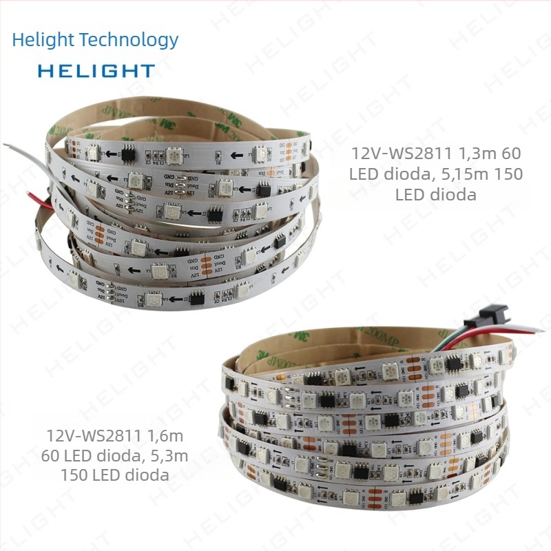 WS2811 Full-color 60 LED LED traka za KTV dekoraciju - sedmobojni tekući vodeni efekt