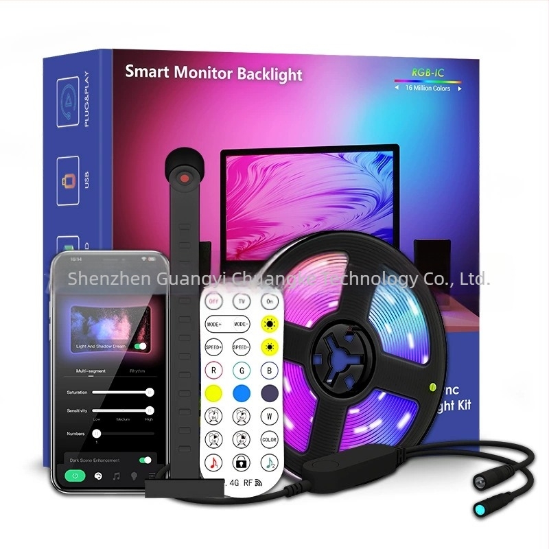Inteligentna LED traka za TV s ambijentalnim osvjetljenjem, sinhronizacijom sa zaslonom i Bluetooth upravljanjem putem aplikacije