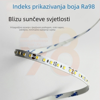 LED traka s punim spektrom za zaštitu očiju, CRI Ra98, 24V, samoljepljiva traka