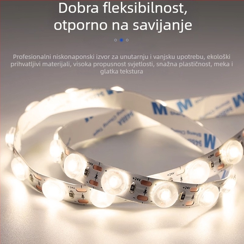 24V LED trak s difuznim odrazom, 2835 čipova, leće 1616, zidno osvjetljenje