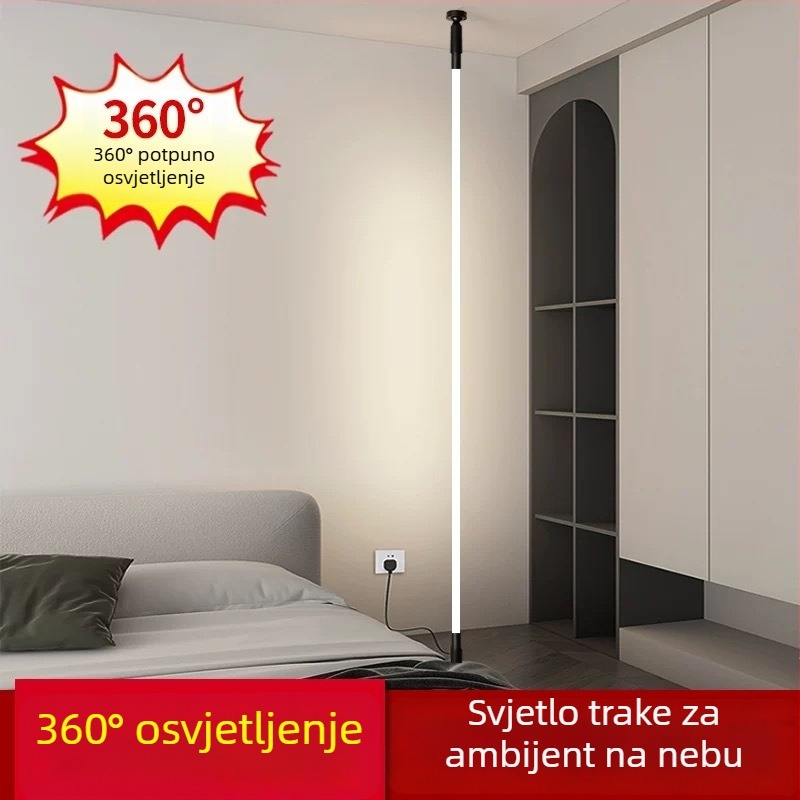 Trobojna COB LED traka s niskim naponom, linearno LED svjetlo bez napajanja, podna svjetiljka s atmosferom siluete horizonta
