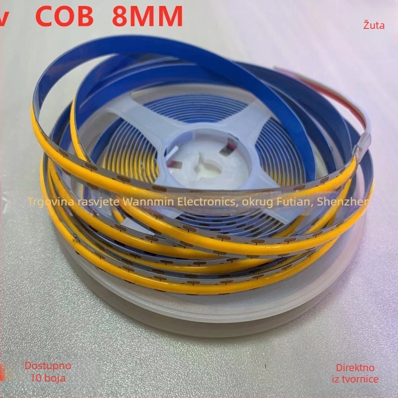 5V COB fleksibilna samoljepljiva LED traka, širina 8 mm, USB napajanje, unutarnje osvjetljenje