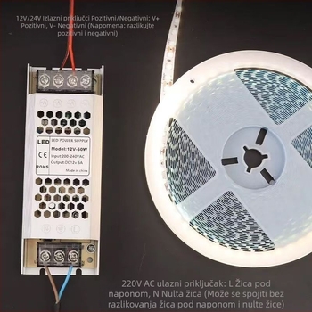 LED trak 2835, prazna pločica, niska napetost 12V/24V, osvjetljenje ormarića i vinskog odjeljka, 120 LED dioda