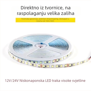 2835 LED traka s niskim naponom, 12V, fleksibilna, 120 LED, za svadbene vitrine i izložbene prikaze, duljina 10 m