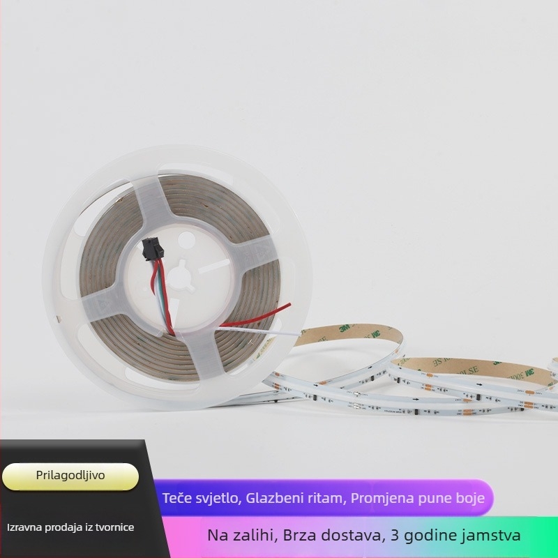 COB RGB LED traka, širina 10 mm, 576 LED/m, 12/24 V niskonaponski, COB traka u punoj boji