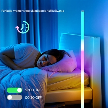 360° šarena podna ambijentalna lampa sa senzorom ritma glazbe, za spavaću sobu i dnevni boravak